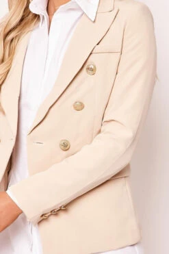 Rafal - Nude Gold Button Double Breast Blazer -Outlet Sarto Base Store 04 12 missg 5808.1575987334