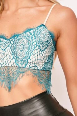 Esme - Aqua Green Eyelash Lace Bralet -Outlet Sarto Base Store 04 12 missg 5912