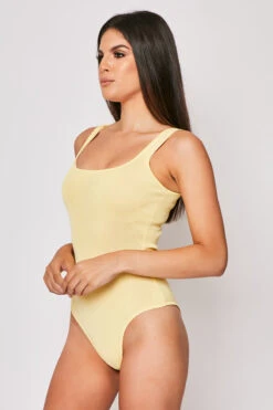 Aliyce - Lemon Square Neck Fine Knit Bodysuit -Outlet Sarto Base Store 08 07 MISSG 19688