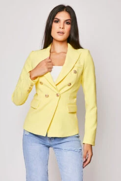 Rafal - Yellow Gold Button Double Breast Blazer -Outlet Sarto Base Store 08 07 MISSG 19859