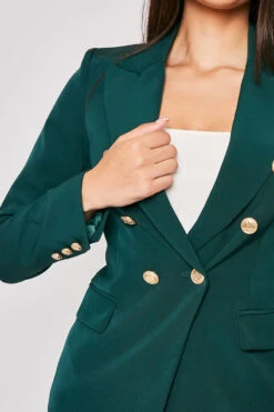 Rafal - Dark Green Gold Button Double Breast Blazer -Outlet Sarto Base Store 08 07 MISSG 19890