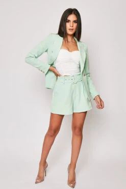 Meah - Mint High Waisted Belted Shorts -Outlet Sarto Base Store 08 07 MISSG 19910