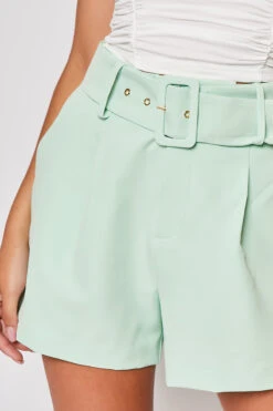 Meah - Mint High Waisted Belted Shorts -Outlet Sarto Base Store 08 07 MISSG 19927