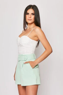 Meah - Mint High Waisted Belted Shorts -Outlet Sarto Base Store 08 07 MISSG 19928
