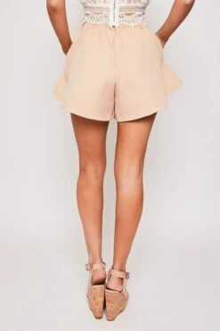 Kamila - Nude Tailored High Waisted Shorts 7 Kamila - Nude Tailored High Waisted Shorts -Outlet Sarto Base Store 11 04 missg 1029