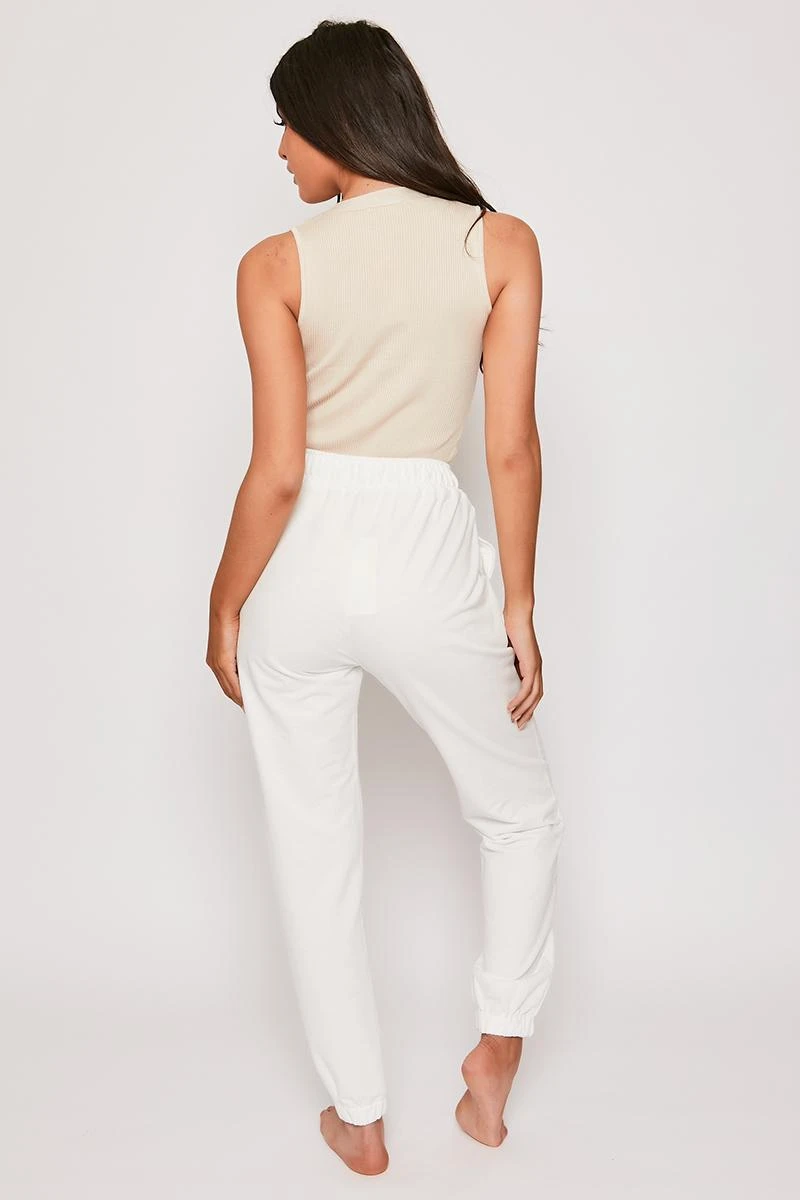 Carmen - Nude Premium Stretch Ribbed Gold Button Bodysuit 2 Carmen - Nude Premium Stretch Ribbed Gold Button Bodysuit - Image 2