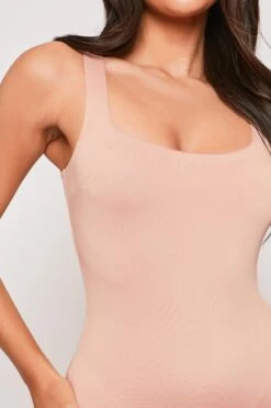 Jamie - Rose Pink Square Neck Basic Bodysuit -Outlet Sarto Base Store 11 04 missg 1373