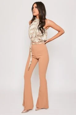 Lucy - Nude High Waisted Kick Flare Trousers -Outlet Sarto Base Store 11 04 missg 13886