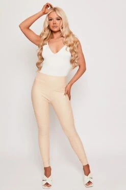 Jessicah - White Ribbed V Neck Knitted Strappy Top 7 Jessicah - White Ribbed V Neck Knitted Strappy Top -Outlet Sarto Base Store 11 04 missg 1855