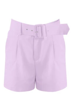 Meah - Lilac High Waisted Belted Shorts -Outlet Sarto Base Store 11 5