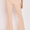 Tanya - Nude Tailored Bell Bottom Trousers
