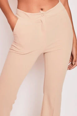Tanya - Nude Tailored Bell Bottom Trousers -Outlet Sarto Base Store 15 09 MISSG 46554