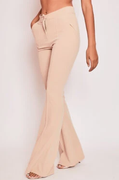 Tanya - Nude Tailored Bell Bottom Trousers -Outlet Sarto Base Store 15 09 MISSG 46557