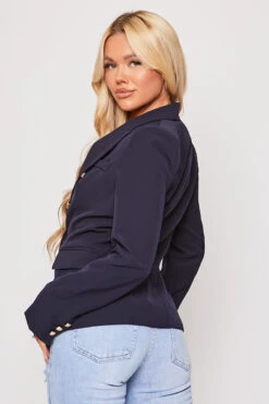 Rafal - Navy Gold Button Double Breast Blazer -Outlet Sarto Base Store 18 08 MISSG 40866