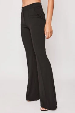 Tanya - Black Tailored Bell Bottom Trousers -Outlet Sarto Base Store 18 08 MISSG 40927