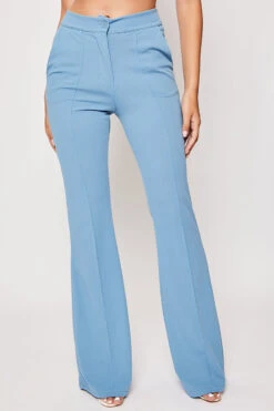 Tanya - Blue Tailored Bell Bottom Trousers
