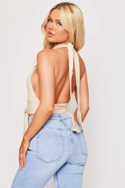 Jess - Nude Multiway Knit Wrap Top