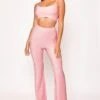 Haley - Pink Lurex Glitter Crop Two Piece Set