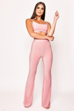 Haley - Pink Lurex Glitter Crop Two Piece Set -Outlet Sarto Base Store 20 06 missg 0263.1566221818
