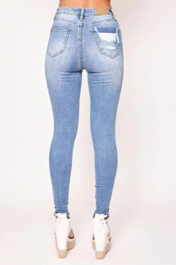 Bree - Blue High Waisted Ripped Skinny Jeans -Outlet Sarto Base Store 20 06 missg 0640.1566221660