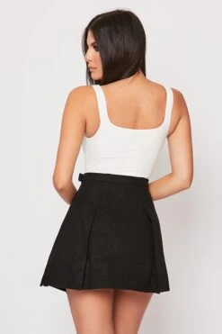 Codia - Black High Waisted Pleated Skirt -Outlet Sarto Base Store 22 09 missg 39868