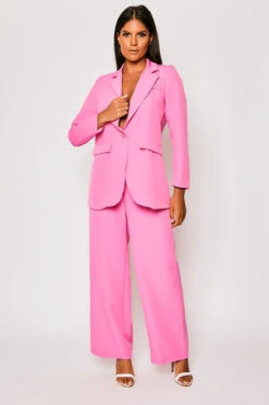 Raye - Pink Oversized Tailored Blazer Set