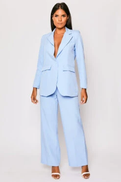 Raye - Blue Oversized Tailored Blazer Set