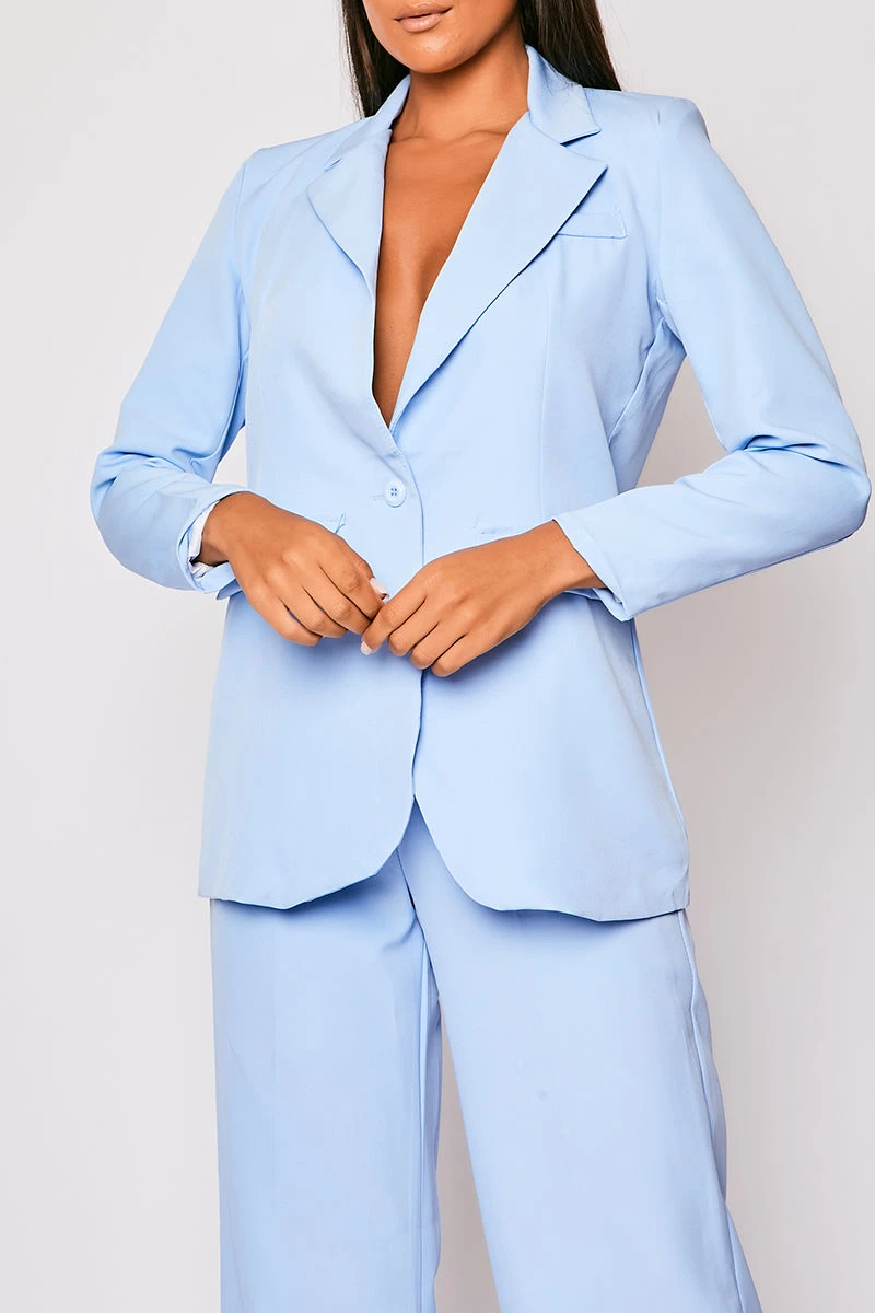 Raye - Blue Oversized Tailored Blazer Set 3 Raye - Blue Oversized Tailored Blazer Set - Image 3