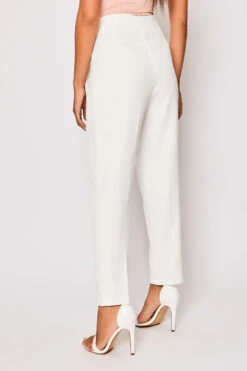 Corrine - White Pleated High Waisted Tailored Trousers 12 Corrine - White Pleated High Waisted Tailored Trousers -Outlet Sarto Base Store 23 05 MISSG 73937