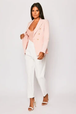 Corrine - White Pleated High Waisted Tailored Trousers 13 Corrine - White Pleated High Waisted Tailored Trousers -Outlet Sarto Base Store 23 05 MISSG 73941