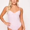 Nora - Lilac Ruched Strappy Bodysuit