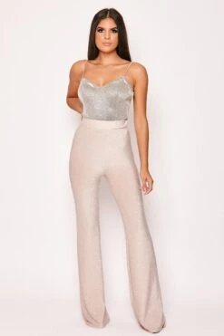 Lulette - Silver Lurex Glitter Bodysuit