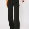 Sutton - Black High Waisted Wide Leg Trousers
