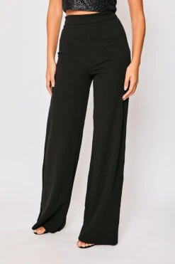Sutton - Black High Waisted Wide Leg Trousers -Outlet Sarto Base Store 23 09 MISSG 5549