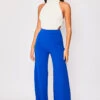 Sutton - Royal Blue High Waisted Wide Leg Trousers