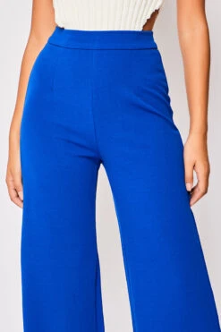 Sutton - Royal Blue High Waisted Wide Leg Trousers -Outlet Sarto Base Store 23 09 MISSG 5617