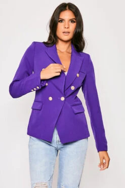 Rafal - Purple Gold Button Double Breast Blazer -Outlet Sarto Base Store 25 07 MISSG 0144