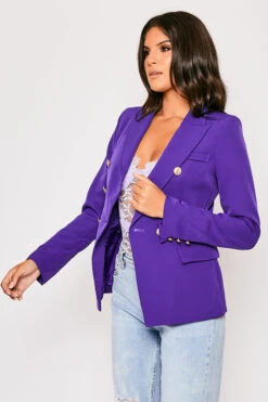 Rafal - Purple Gold Button Double Breast Blazer -Outlet Sarto Base Store 25 07 MISSG 0151