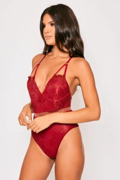 Marnel - Wine Lace Strappy Bodysuit -Outlet Sarto Base Store 25 07 MISSG 0187