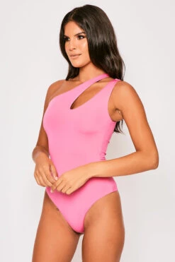 Raven - Hot Pink One Shoulder Cut Out Bodysuit 10 Raven - Hot Pink One Shoulder Cut Out Bodysuit -Outlet Sarto Base Store 25 07 MISSG 0207