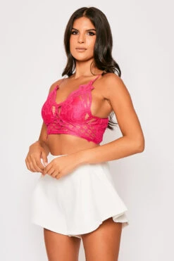 Yvonne - Hot Pink Crochet Crop Top -Outlet Sarto Base Store 25 07 MISSG 0304