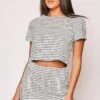 Allie - Black & White Check Two Piece Set