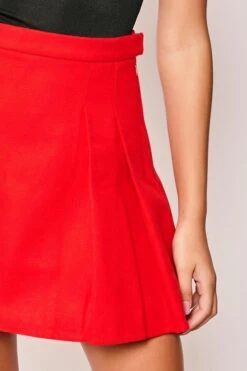 Codia - Red High Waisted Pleated Skirt -Outlet Sarto Base Store 26 10 missg 10702