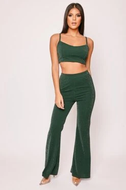 Jacques - Green Glitter Lurex Two Piece Set -Outlet Sarto Base Store 26 10 missg 9642