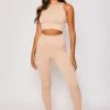 Maisie - Nude Crop Top & Leggings Set