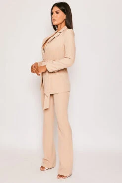 Layala - Nude Belted Blazer & Flared Trouser Set -Outlet Sarto Base Store 28 03 MISSG2 70311