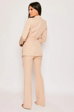 Layala - Nude Belted Blazer & Flared Trouser Set -Outlet Sarto Base Store 28 03 MISSG2 70322