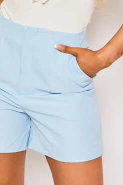 Hadlee - Baby Blue Tailored High Waisted Shorts -Outlet Sarto Base Store 28 03 MISSG2 70484