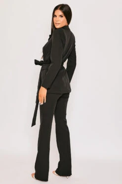 Layala - Black Belted Blazer & Flared Trouser Set -Outlet Sarto Base Store 28 03 MISSG2 70549