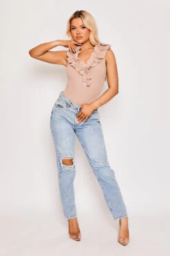 Alexi - Nude Premium Jersey Ribbed Bodysuit